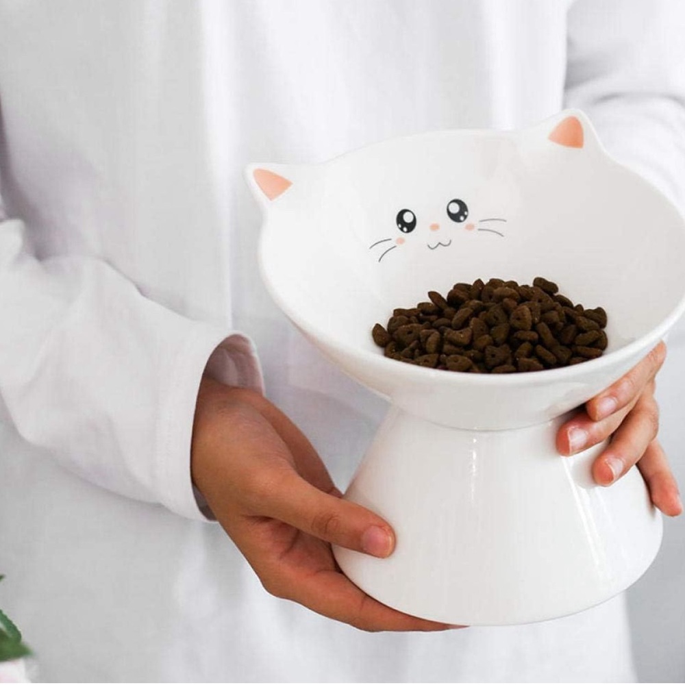 Ceramic Raised Cat Bowl,Elevated X Food or Water Bowl. - Picture 4 of 8